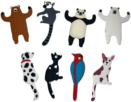 Pure Touch 8pcs Animal Wall Hooks Animais Decorativa Cabel de casaco CANHER CANHER CRIANÇAS GONG GOSTA