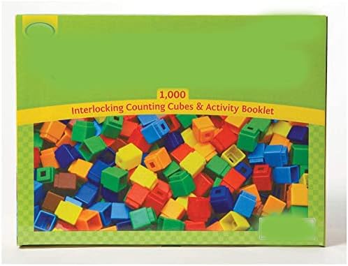 Cubos, conjunto de 1.000 cubos interligados - cubos, conjunto de 1000, mantenham -os envolvidos enquanto aprendem conceitos de matemática precoces com esses cubos de plástico coloridos e interligados