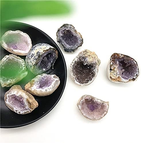 Shitou22231 1pc Cristal natural colorido de ágata geode corte de cristal cura de cura reiki rock mineral gestal