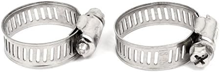 Aexit Metal Ajuste Ajuste o cabo da engrenagem de minhocas apertadas Clamp Silver Tone Strap Glamps 19-29mm
