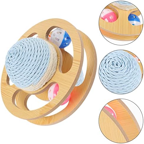 IPETBOOM CAT Scratcher Cat Risping Post Sisal Cat Scratching Post com teaser Ball Cat Toy Cat Toy Toy Toy Cat