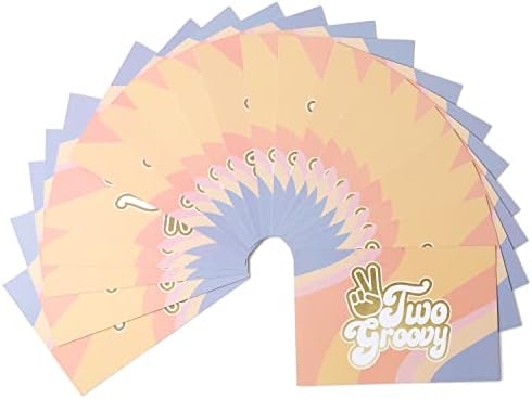 Cartões de convite para festa de festas para festa de aniversário do Suyeper Two Groovy Party Baby Supplys Boho