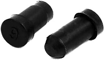 X-Dree 20pcs 6mm dia Epdm Buraco de borracha Inserir rolha preto para a glândula (20pcs 6mm dia