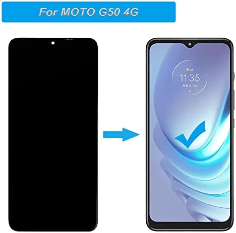 Exibição digital LCD e-yiiviil compatível com Moto G50 4G XT2137-1, XT2137-2 6.5 LCD Tela Touch Screen Conjunto digital com ferramentas （Não ajustado para 5G XT2149-1