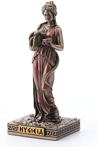 Veronese Design Hygieia Greek deusa da resina de saúde Painted Miniatura em miniatura estatueta