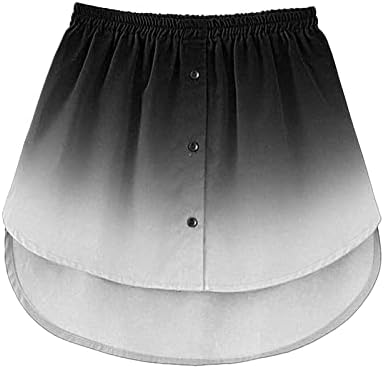 Camas de camadas em camadas Extenders para mulheres de tamanho superior tampo de primeira varredura de meio comprimento Mini saia Casual Blouse Extender