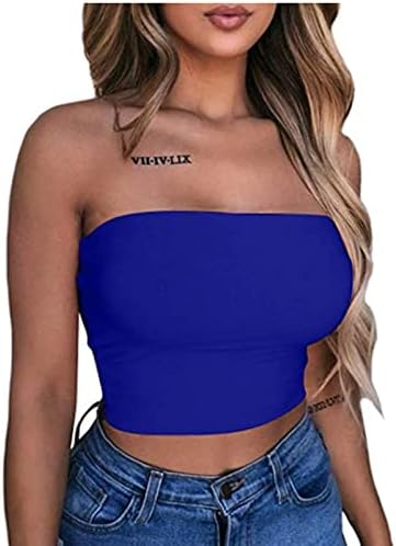 Mulheres Bustier Bustier Cold Ombro Strapless Lounge Sexy Plain Cropped Tube Bustier Top Camisole Tamise para