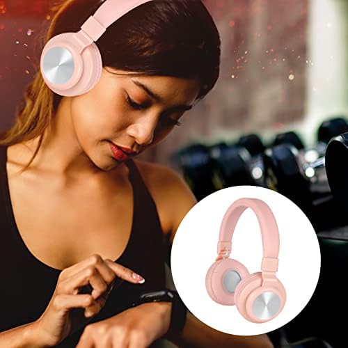 Fone de ouvido sem fio montado na cabeça, dobrando os fones de ouvido Bluetooth 5.0, fones de ouvido sem fio Bluetooth, suporte de suporte com fio, cartão flugable