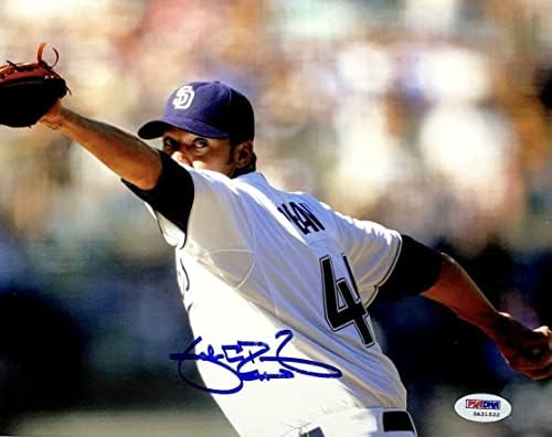 Jake Peavy assinado beisebol 8x10 Photo PSA 3A31522 San Diego Padres - Fotos autografadas da MLB