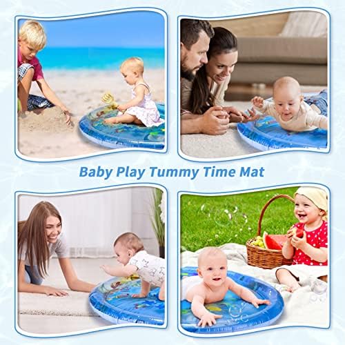 Ci ervilhas 40''X40 '' Baby Tummy Time Time Water Play, tapete, infantil a água inflável Brinquedos