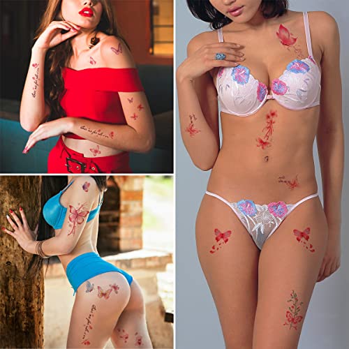 30 lençóis queeny sede de tatuagem falsa temporária e impermeabilizada para mulheres meninas