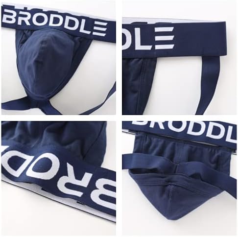 Broddle Men's Jockstrap Underwear Aptors ativos Apoiadores ATHELICOS ELÁSTICA CALAPAGEM JOCK