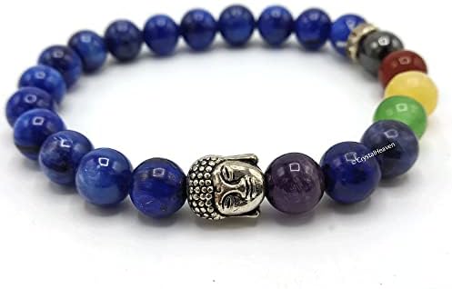 Premium Blue Kanite Chakra Buda Bracelete de cristal para homens Homens Cura natural - Pulseira de pedra