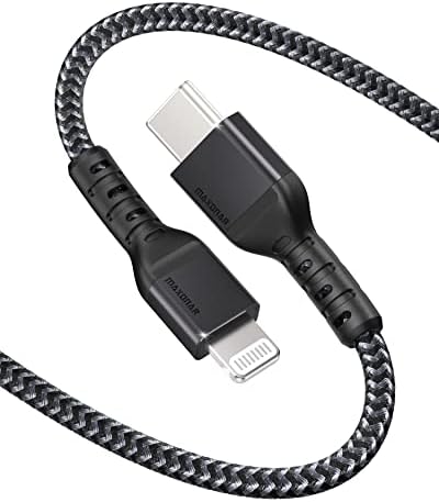 Maxonar USB C To Lightning Cable 3ft, [Apple MFI Certified] Charger do iPhone Charging Fast Candided Cord compatível