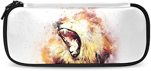 Casa de caneta colorida de líder de leão de leão Ferrocious Saco de maquiagem de armazenamento de artigos de