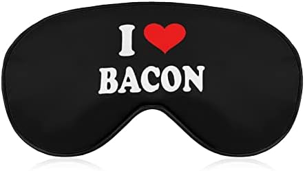 Eu amo Bacon Sleep Eye Máscara macia e engraçada sombra ocular tampa dos olhos Máscara de dormir para viajar