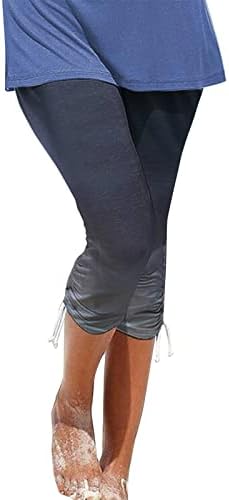 Leggings de cintura alta feminino Capri Athletic elicho calças cortadas de mulheres ativas calças de impressão