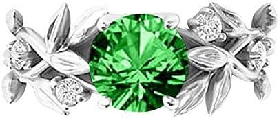 2023 Novos anéis de casamento de diamante videira transparente feminina floral folhas de prata anéis de presente