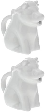 Cozes de café de quintal Cerâmica 2pcs Creamer arremessador jarro molho de molho de leite leite creme de xarope de xarope de xaro