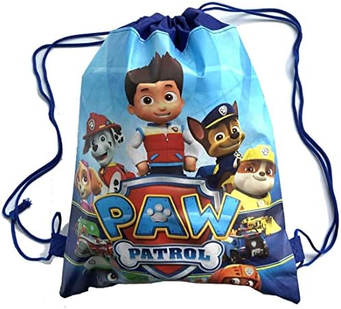 Bolsas de festa para crianças garotos Paw Petrol Saco de tração Favors Festas de 18 pacote 18 pacote