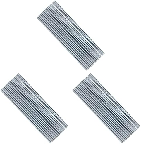 DOITOOL 150pcs Reing Electrodes de alumínio hastes com hastes. Condição de fluxo de tungstênio* mm de prata