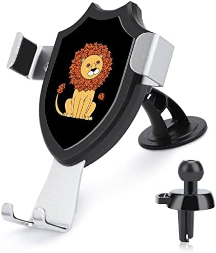 Portador de telefone de leão de folhas engraçadas para o suporte de otimista de braço longo