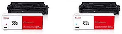 Canon® 055 Cartucho de toner Magenta, 3014C001 & ® 055 Cartucho de toner ciano, 3015C001