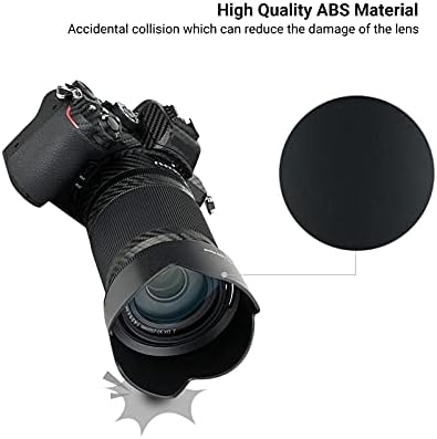 Lente Hood para Nikkor Z DX 50-250mm F4.5-6,3 Vr, Nikkor Z 50mm f/1,8 s lente, lente reversível Substitua a Nikon HB-90A e HB-90 Hood, compatível por filtros de 62 mm e tampa de lente de 62 mm