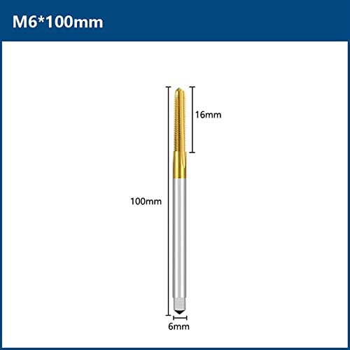 Torneira de parafuso Frill m2-m12 Torne a flauta reta 90-150 Comprimento da máquina métrica do plugue