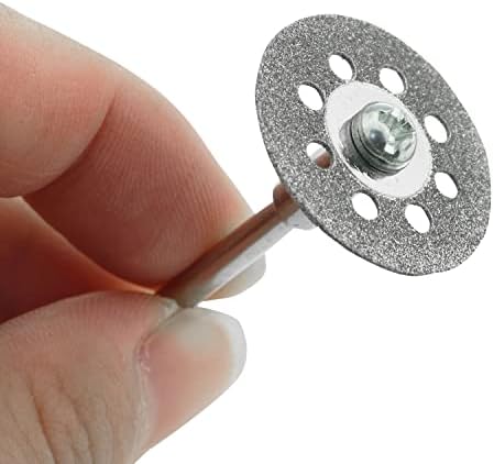 CSNSD 10pcs 8 orifícios Roda de corte de diamante 22mm Corte Discos Ferramentas rotativas com 2 hastes