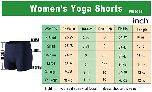 Cadmus Women's 5 /2 de alta cintura alongada shorts atléticos com bolso