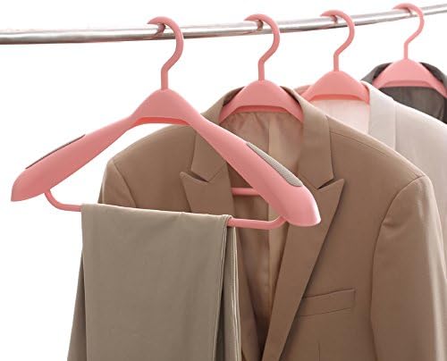 Cabides de trajes de plástico coloridos de Yumuo Mulheres deslizam com ombros largos sem secagem Rack de roupas e prop-C