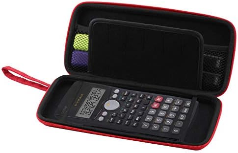 Calculadora de gráficos Red Navitech Case/capa dura com bolsa de armazenamento compatível com
