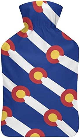 Bandeira do Colorado garrafa de água quente com capa Bolsa de água quente de borracha quente garrafa de água morna para sofá de cama