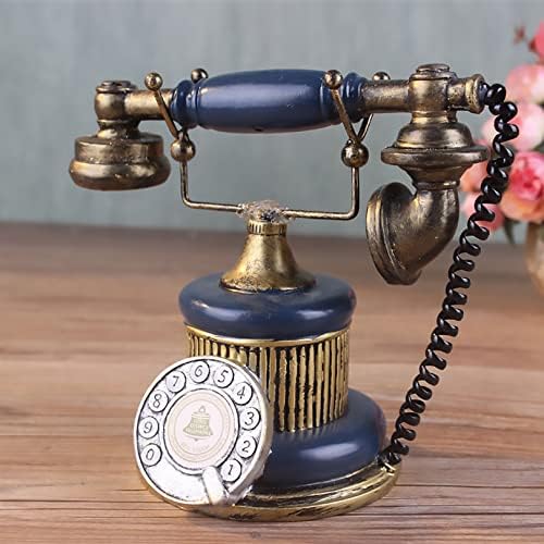 Ornamentos telefônicos de resina retrô de estilo europeu Antigo clássico telefone clássico Home Living