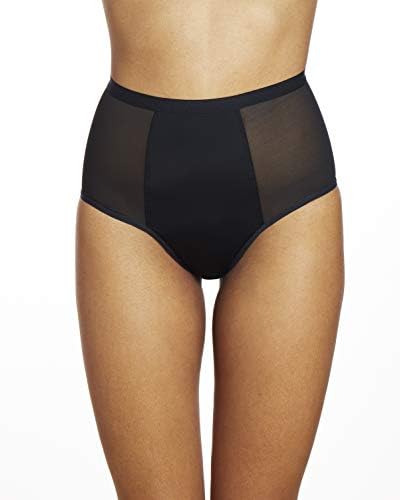Roupa íntima do período de cintura Hi-Waist para mulheres, calcinha de absorção pesada, Cuidados femininos aprovados pela FSA, mantém até 4 tampões, preto, 3x