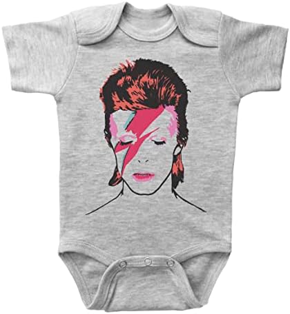 Baffle Bowie Baby Onesie, Ziggy Stardust, Glam Rock Unissex Onesie infantil, recém -nascido
