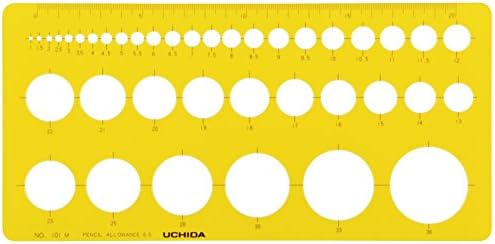 Modelo Uchida No.101m Régua redonda com borda de tinta 1-843-0111