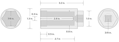 TEKTON 3/8 polegadas de acionamento x 7/8 polegadas 6-Point Oxygen Sensor Socket | 4929