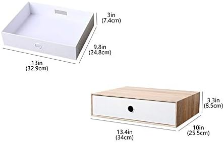 Caixa de armazenamento YHBM com tampa, desktop pequeno com uma gaveta simples, leve e forte papel de armazenamento