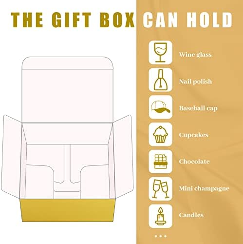 10 PCs Kraft Gift Boxes 20 x 20 x 10 cm Caixas de presente com tampas para casamento, caixa de presentes