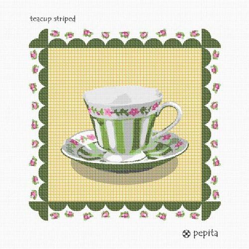 Kit de agulha de Pepita: Teacup listrado, 10 x 10