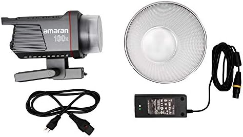 Aputure Amaran 100x S 100W Bowens Mount LED Video Light Bi-Color 2700K-6500K com controle de aplicativos Bluetooth para fotografia de retrato, produção de vídeo