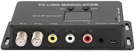 Slnfxc UHF TV Link Modulador AV para RF Converter Extender IR com 21 canais PAL/NTSC Plástico opcional preto