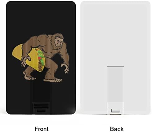 Sasquatch Bigfoot Carting Taco USB Drive Flash Drive Design de cartão de crédito USB Drive flash Drive
