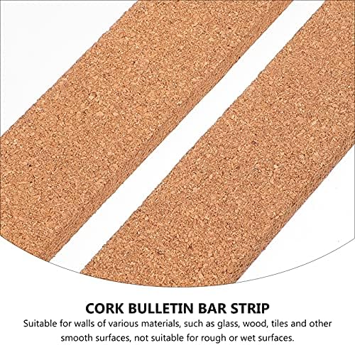 Nuobesty Cork Bulletin Board 2pcs Cork barra de avôs tira retangular sem moldura Batten tiras de auto-adesivo tira de tira de tira de tira de tira de tira de tira de parede para parede