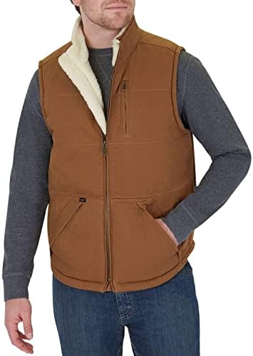 Lee Men's Workwear Canvas Vest | Trabalhadores de inverno Vesto para homens | Colete com bolsos