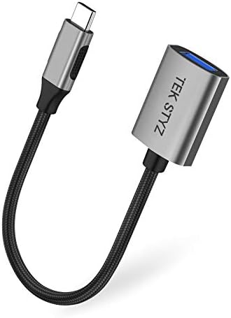 TEK STYZ USB-C USB 3.0 Adaptador compatível com JBL Quantum 600 OTG Tipo-C/PD Male USB 3.0 conversor feminino.
