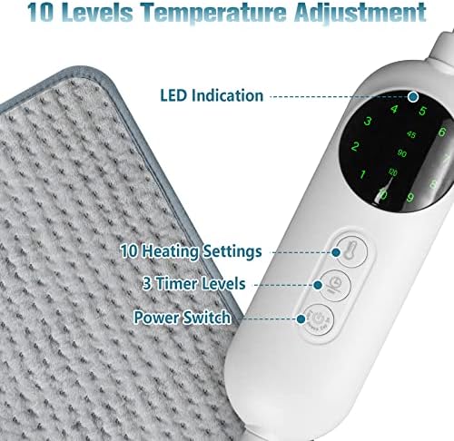 Almofada de aquecimento elétrico para alívio da dor nas costas, cobertor de aquecimento portátil