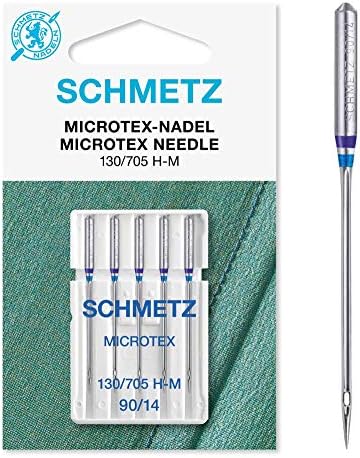 25 Schmetz Microtex Sharp Sewing Machine Afines 130/705 H-M Tamanho 90/14